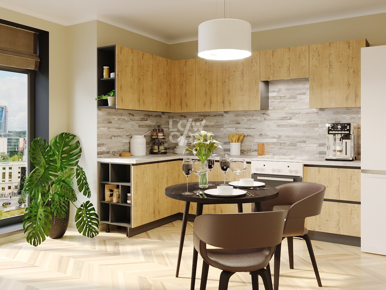 Кухня Угловая Нова 270x150 Бунратти